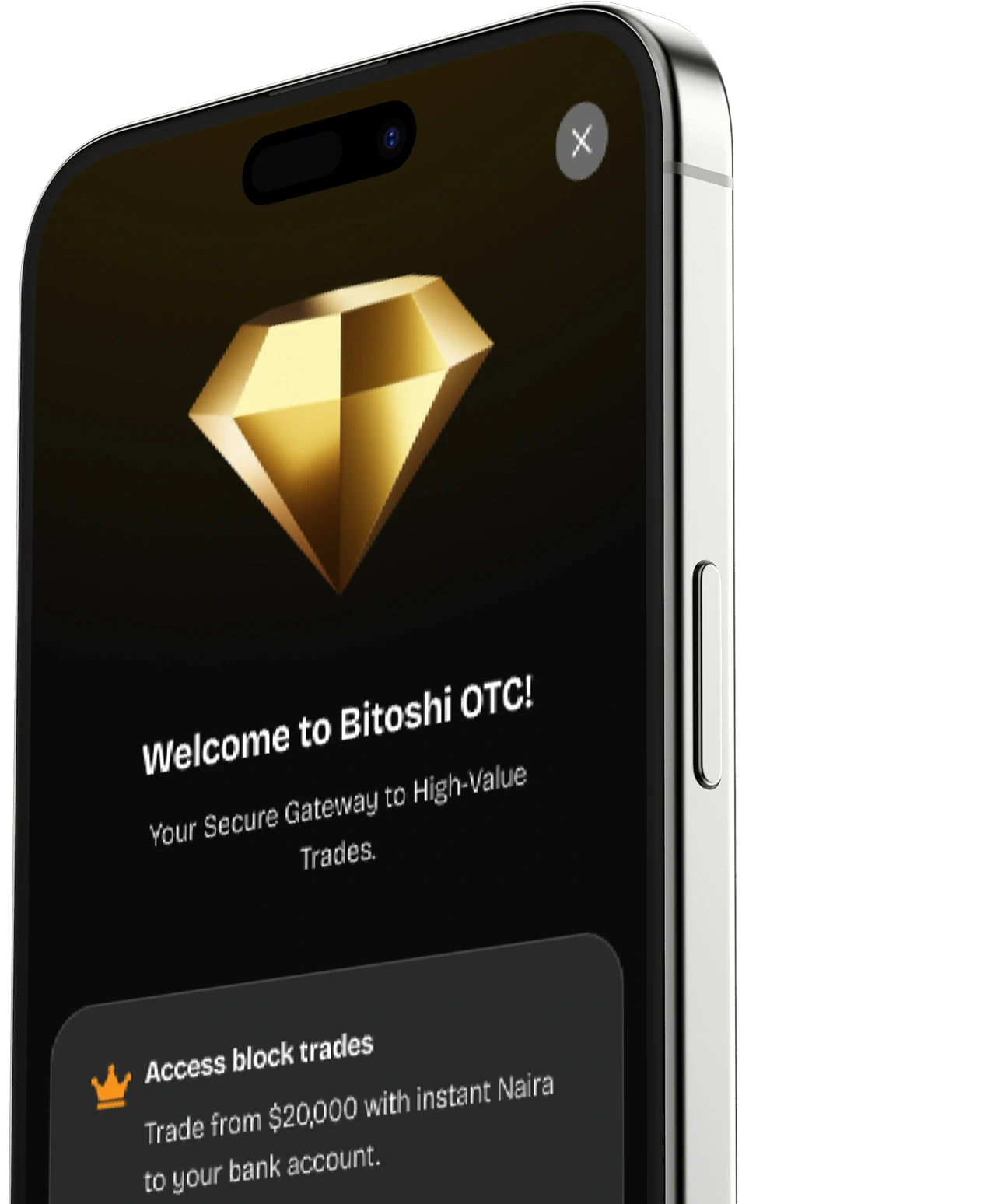 Receive crypto feature